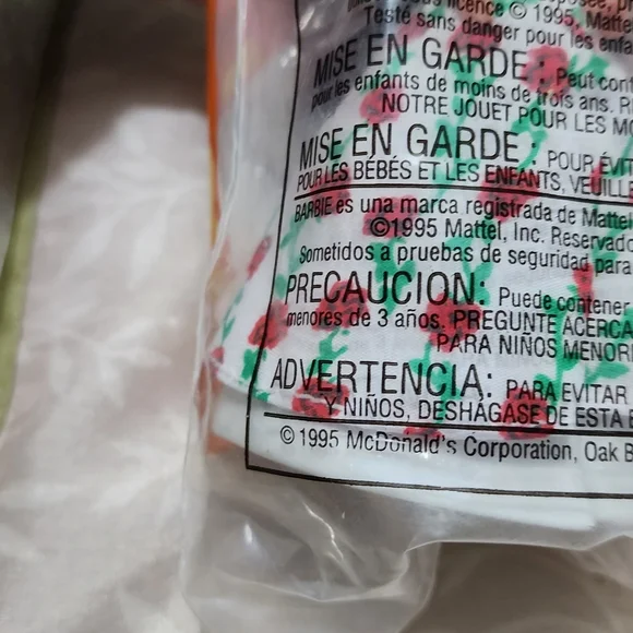 BARBIE 1995 mcdonalds happy meal toys (unopened) - Picture 11 of 13